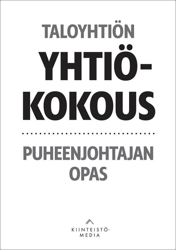 Taloyhtiön yhtiökokous - Puheenjohtajan opas -verkkokirjan tuotekuva